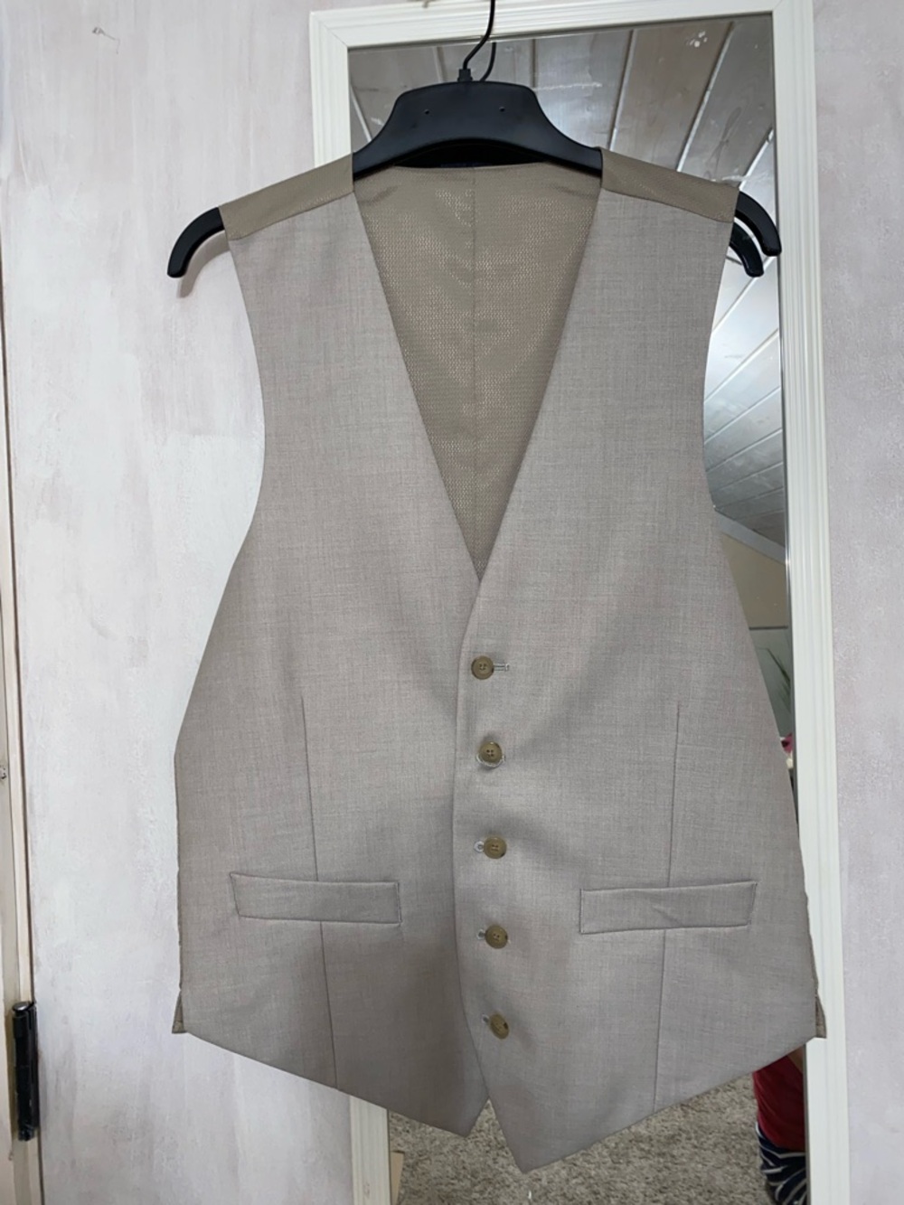 NWT! Apt. 9 Men's Light Taupe Dress Vest - Five-Button Waistcoat
